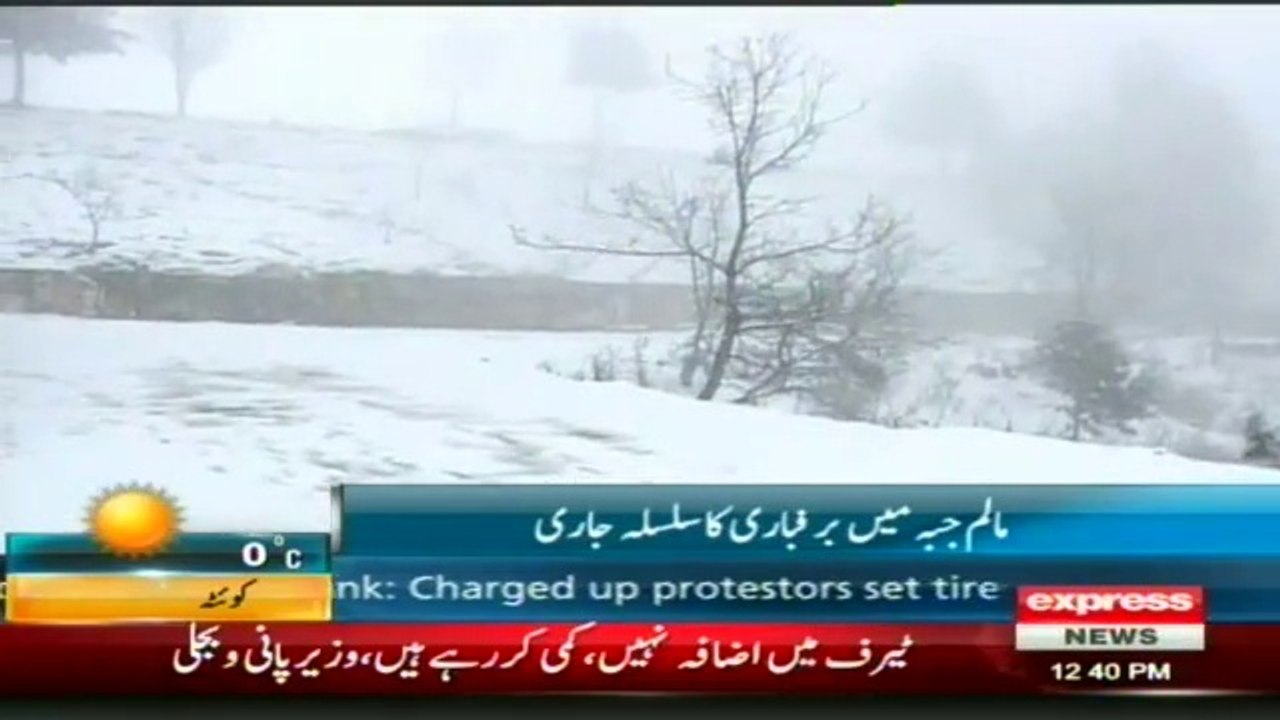 Snowfall in Malam Jabba Swat Valley by Sherin Zada