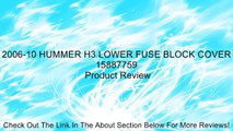 2006-10 HUMMER H3 LOWER FUSE BLOCK COVER 15887759 Review