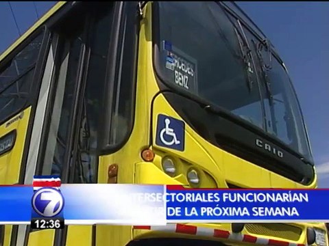 MOPT anunciará el lunes fecha de inicio y recorrido de rutas intersectoriales