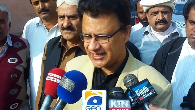 Ayaz Latif Palijo Media Briefing During Bedari March Phase-5 on 25th Jan 2015