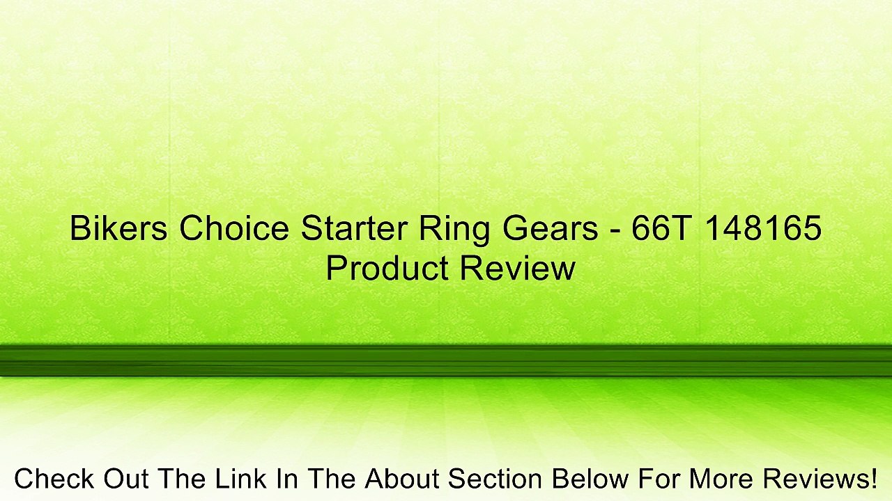 Bikers Choice Starter Ring Gears - 66T 148165 Review