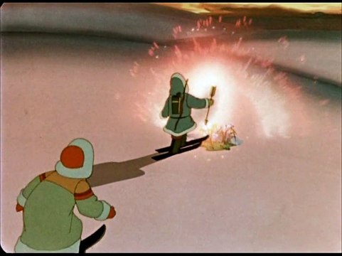 В яранге горит огонь