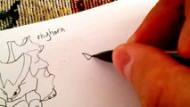 how to draw Pokemons Rhydon