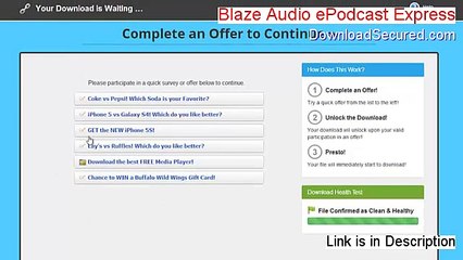 Blaze Audio ePodcast Express Full Download - Free of Risk Download [2015]