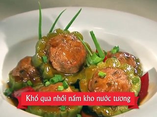 Khổ qua nhồi nấm kho nước tương
