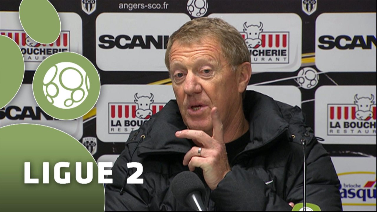 Conférence de presse Angers SCO - Stade Brestois 29 (1-2) : Stéphane MOULIN (SCO) - Alex  DUPONT (SB29) - 2014/2015