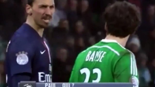 Zlatan Ibrahimovic demande Sorry who are you? à Paul Baysse joueur de l'AS St Etienne