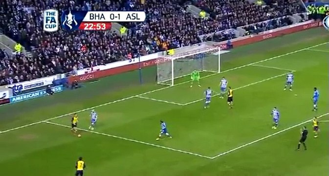 Brighton Hove Albion vs Arsenal 2 3 Mesut zil Great Goal FA Cup 25.01.2015 HD