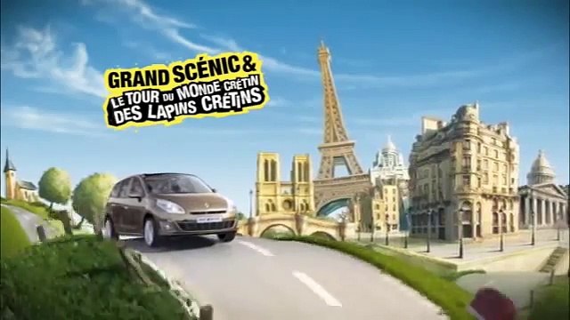 Pub - Renault Grand Scénic- Avec les Lapins Crétins