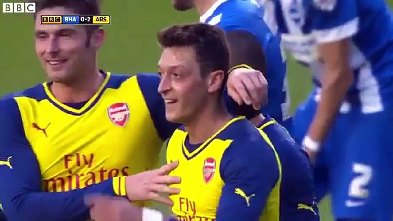 Brighton vs Arsenal 2-3 All Goals Highlights FA Cup 2015