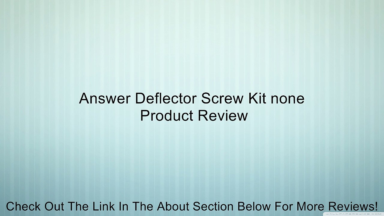 Answer Deflector Screw Kit none Review