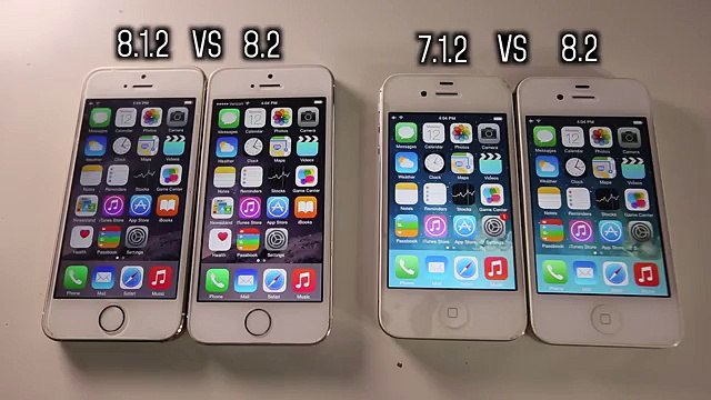 iOS 8.1.2 VS iOS 8.2 & iOS 7.1.2 VS 8.2 - Is It Faster What's New Review