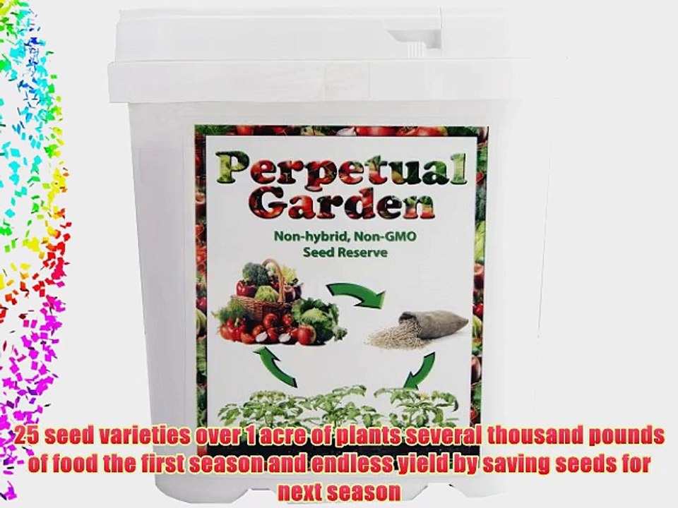 Survival Seed Non-hybrid Non-GMO Heirloom 25 Varieties Over 1 Acre with Seed Propagation Instruction