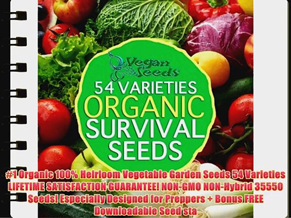 1 Heirloom Garden Seeds 54 Varieties Lifetime Satisfaction Guarantee! Non-gmo Non-hybrid 34000