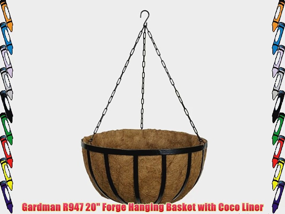 Gardman R947 20 Forge Hanging Basket with Coco Liner
