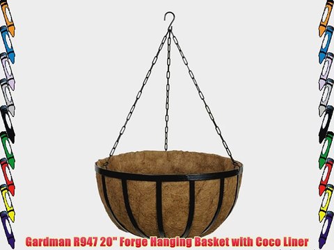Gardman R947 20 Forge Hanging Basket with Coco Liner