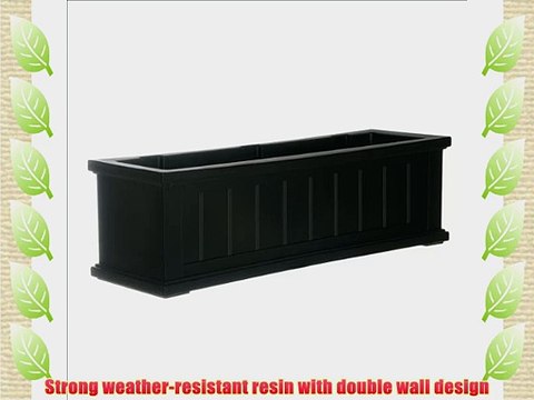 Mayne Inc. 4840/41 Cape Cod Rectangular Window Box Planter Size: 36 Color: Black