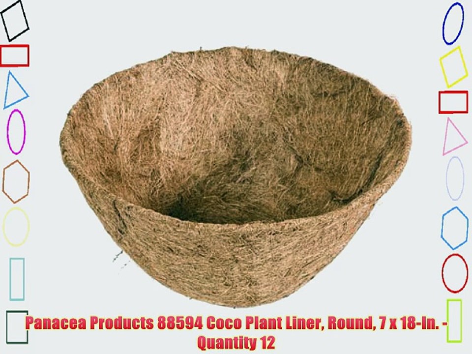 Panacea Products 88594 Coco Plant Liner Round 7 x 18-In. - Quantity 12