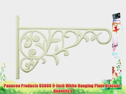 Panacea Products 85008 9-Inch White Hanging Plant Bracket - Quantity 6