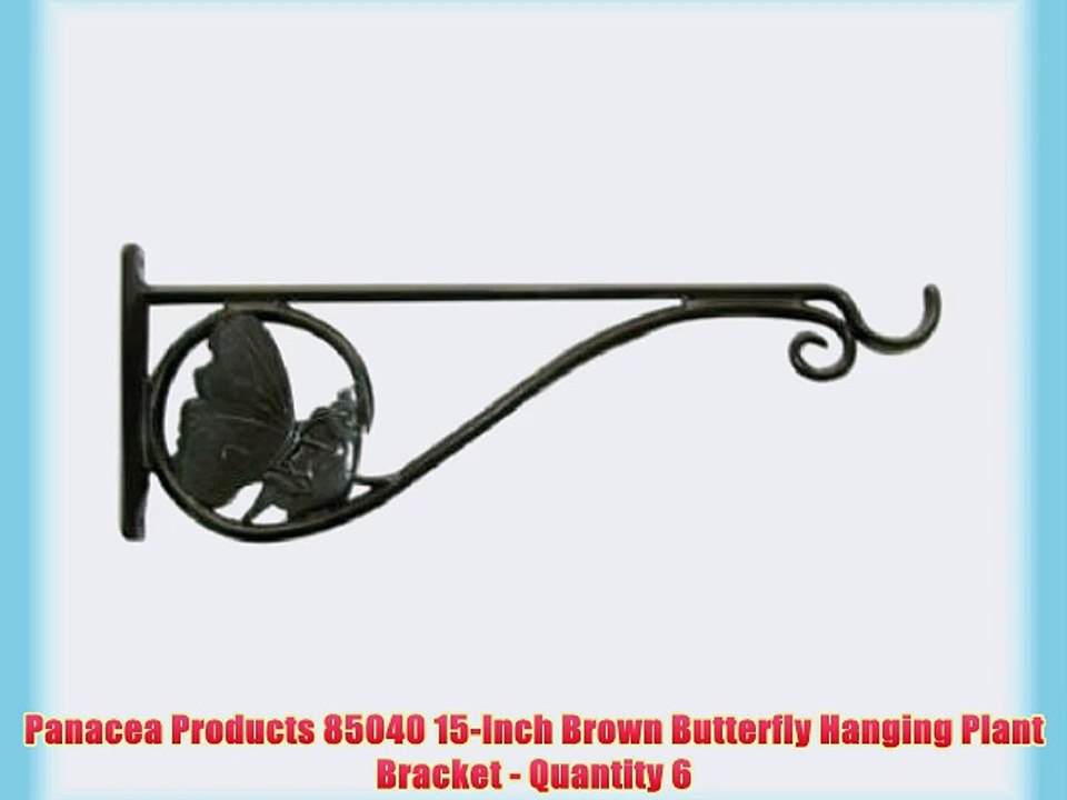Panacea Products 85040 15-Inch Brown Butterfly Hanging Plant Bracket - Quantity 6