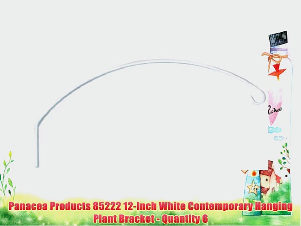 Panacea Products 85222 12-Inch White Contemporary Hanging Plant Bracket - Quantity 6