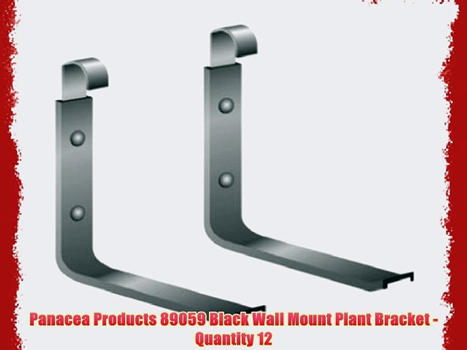 Panacea Products 89059 Black Wall Mount Plant Bracket - Quantity 12