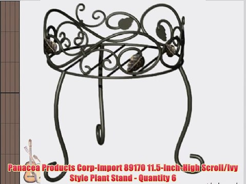 Panacea Products Corp-Import 89170 11.5-Inch-High Scroll/Ivy Style Plant Stand - Quantity 6