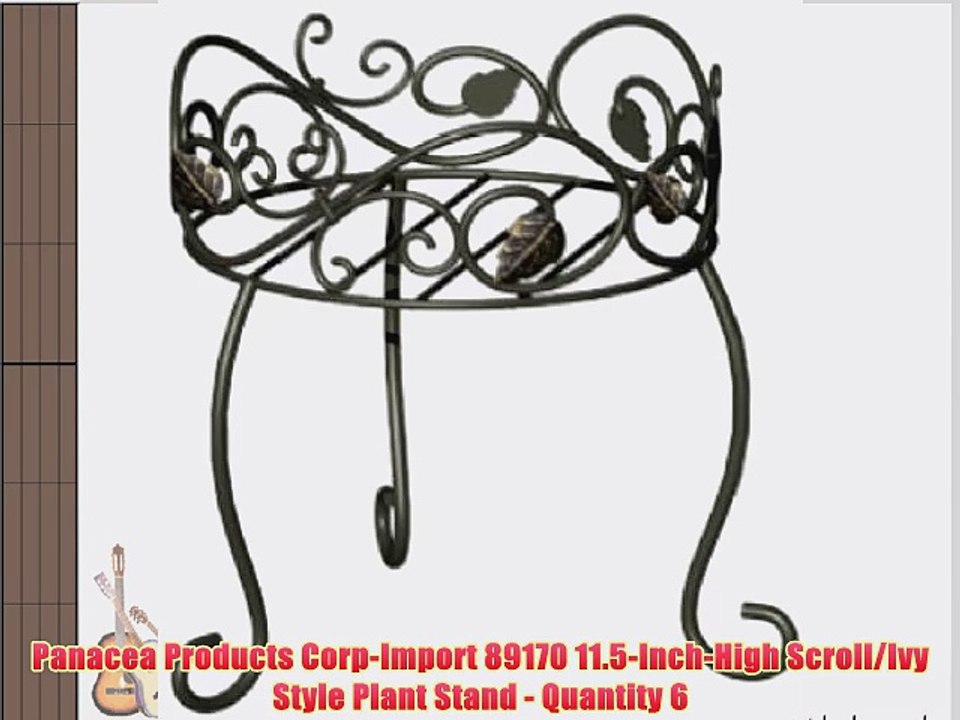 Panacea Products Corp-Import 89170 11.5-Inch-High Scroll/Ivy Style Plant Stand - Quantity 6