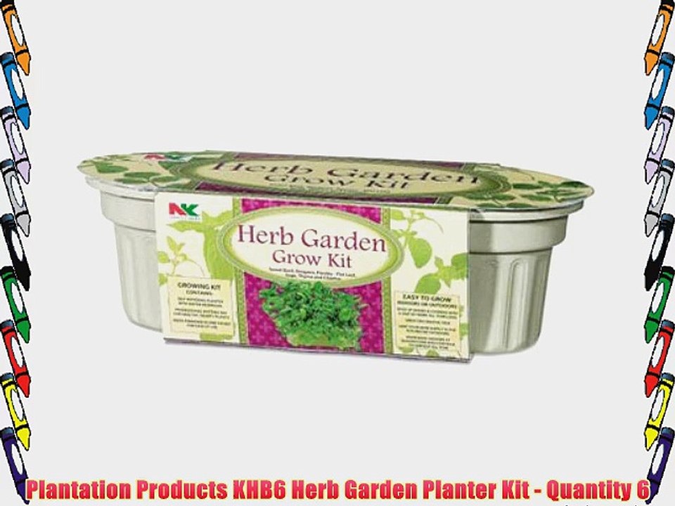 Plantation Products KHB6 Herb Garden Planter Kit - Quantity 6