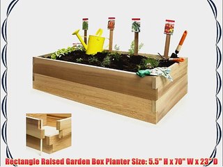 Rectangle Raised Garden Box Planter Size: 5.5 H x 70 W x 23 D