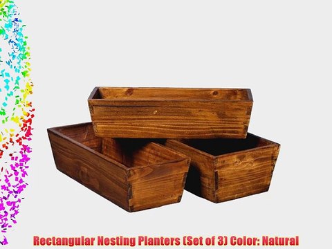 Rectangular Nesting Planters (Set of 3) Color: Natural
