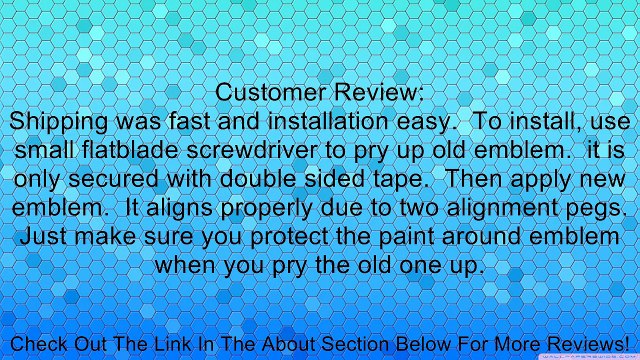 OES Saab 93,95,97X Hood Emblem 12844161 Review