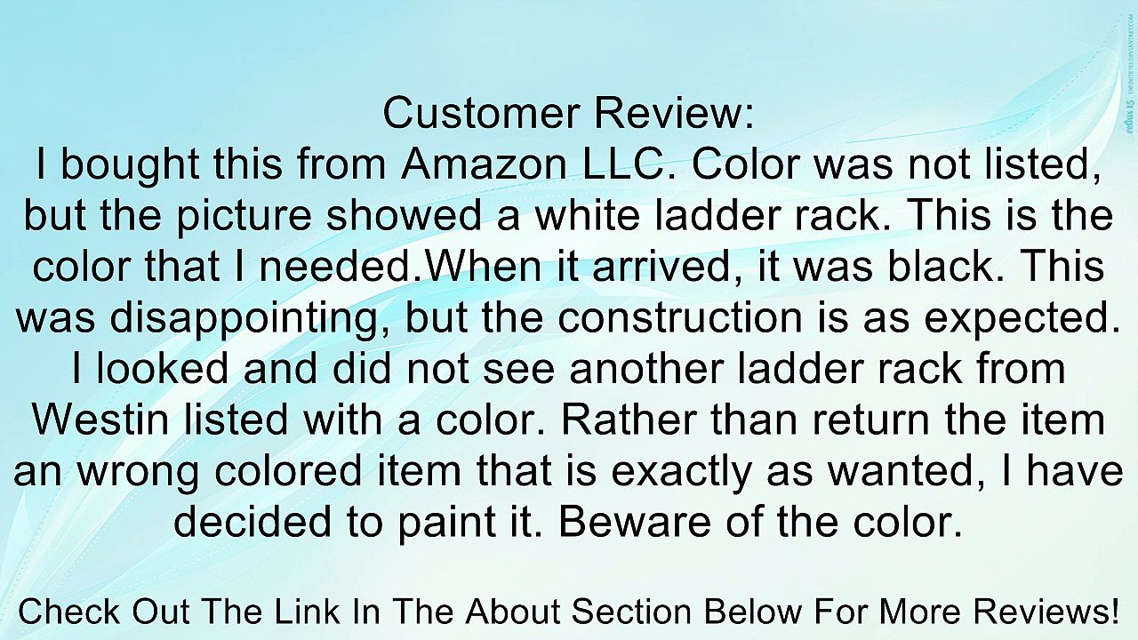 Westin 57-9005 Heavy Duty Ladder Rack Review