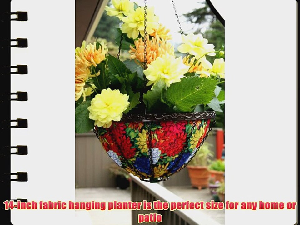 Toland Home Garden Dizzy Dahlias 14-Inch Hanging Art Planter 202036