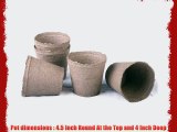 100 NEW Round Jiffy Peat Pots Size 4.5x4 ~ Pots Are 4.5 Inch Round At the Top and 4 Inch Deep.