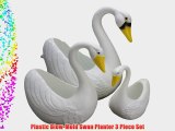 White Swan Planter 3 piece Set: Classic Union Products Yard Decorations - Made in the USA!