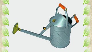 Haws V305T Heritage Galvanized Watering Can with Wood Handles 2.3-Gallon/8.8-Liter Titanium