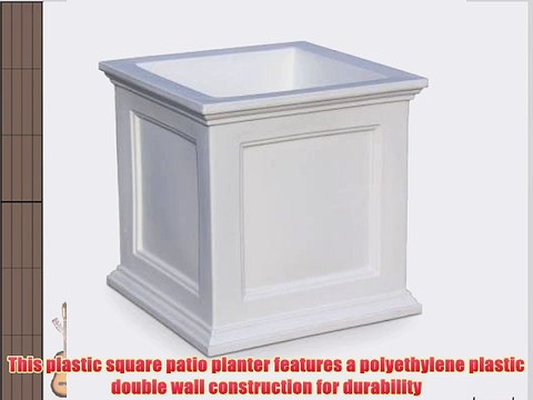 Mayne 5825W Fairfield Patio Planter White 20-Inch