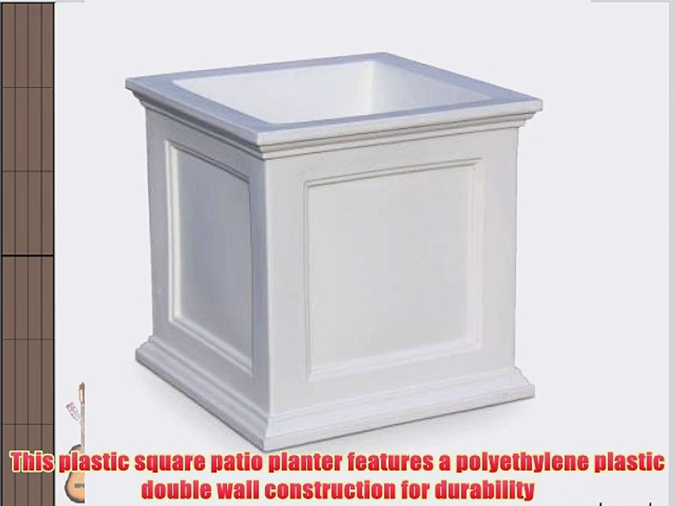 Mayne 5825W Fairfield Patio Planter White 20-Inch