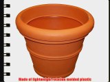 Tusco Products T20 Rolled Rim Pot Round Terra Cotta 20-Inch Large Size