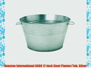 Houston International 6088 17-Inch Steel Planter/Tub Silver