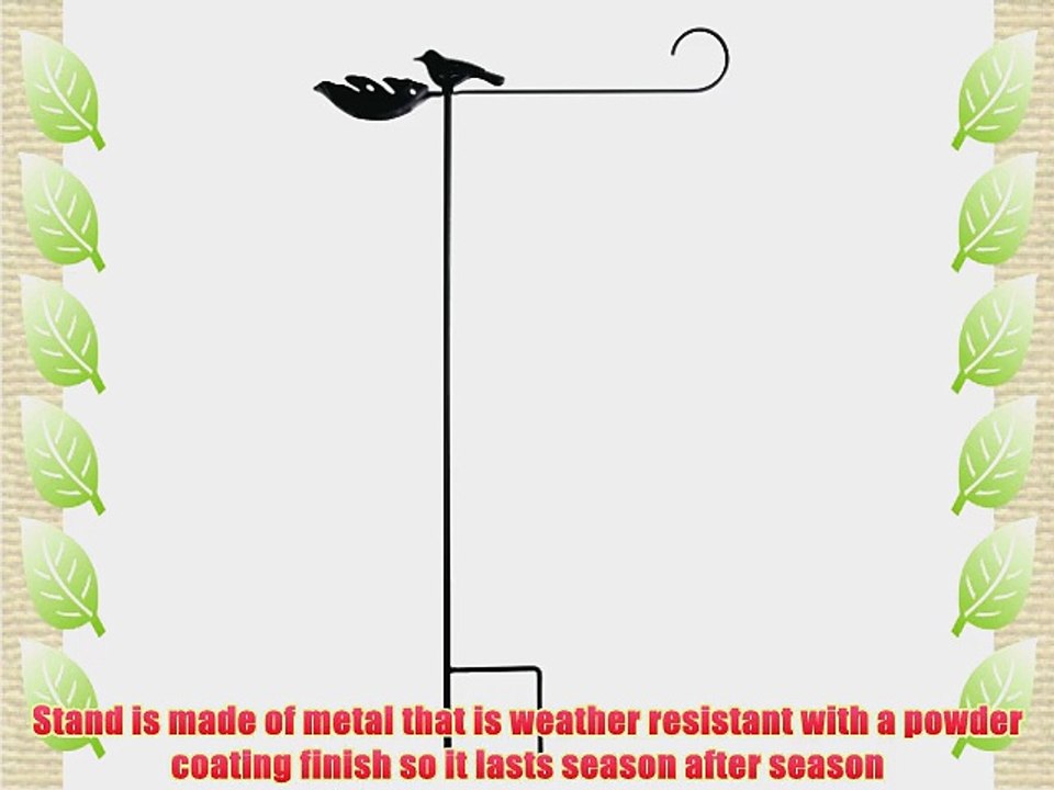 Toland Home Garden Garden Flag Stand with Bird Feeder