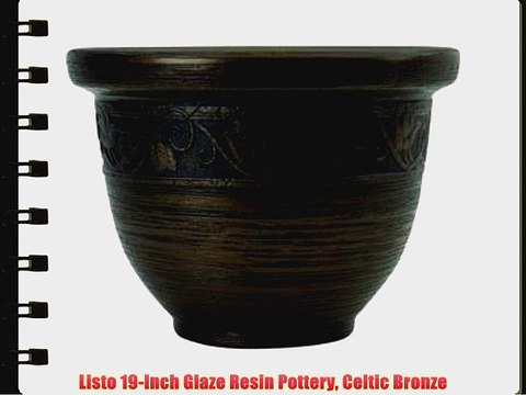 Listo 19-Inch Glaze Resin Pottery Celtic Bronze