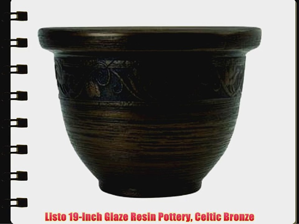 Listo 19-Inch Glaze Resin Pottery Celtic Bronze
