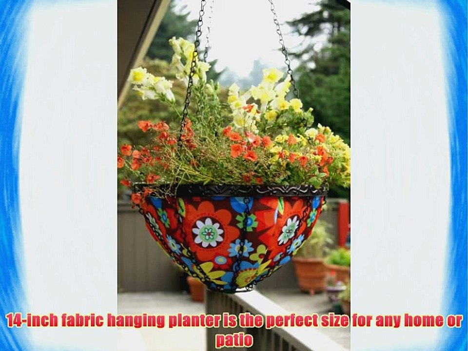 Toland Home Garden Bright Blooms 14-Inch Hanging Art Planter 202037