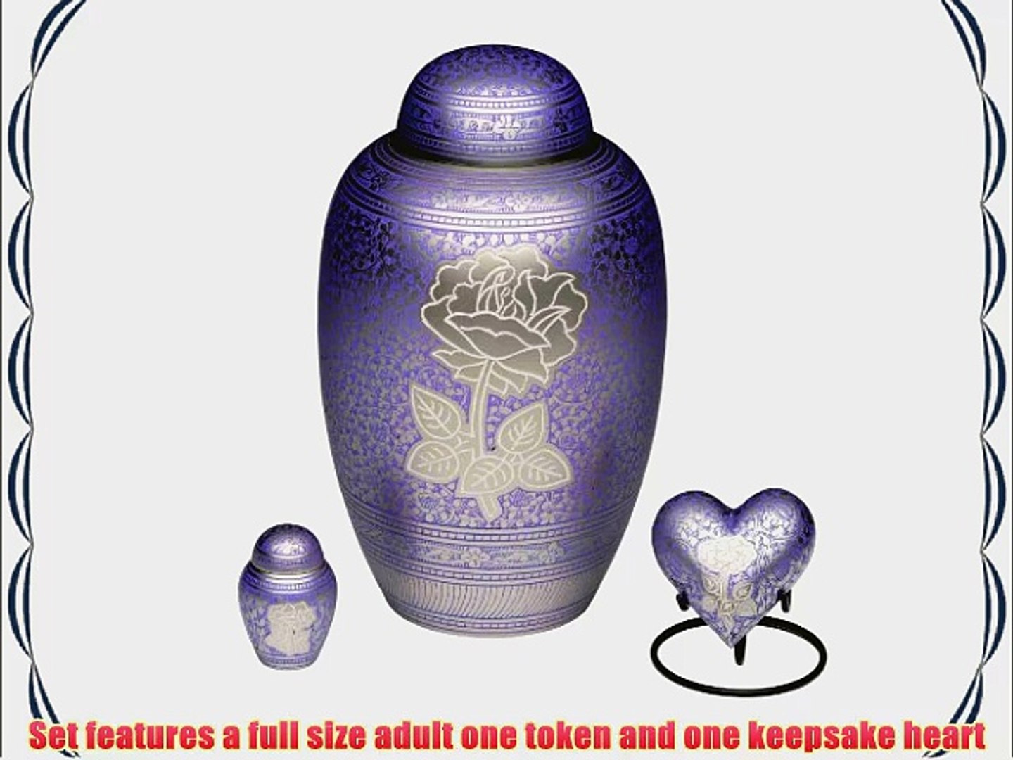 Violett eSplanade Teardrop Cremation Urn Memorial Container Jar Pot Burial urn Metal urn Cremation urn 
