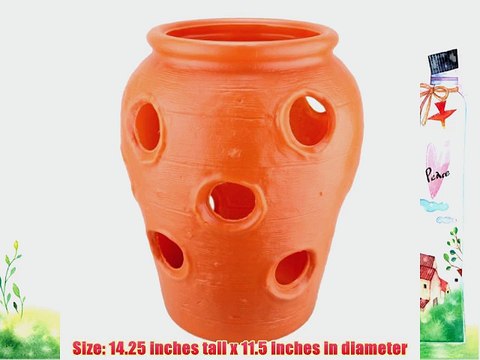 Large Strawberry Jar: Terra Cotta Color Plastic Planter - Made in the USA!