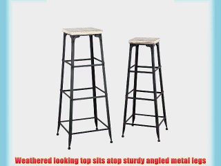 Powell Driftwood Large and Medium Plant Stands