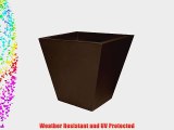 Tusco Products CT22ES Cosmopolitan Square Garden Planter 22 by 22-Inch Espresso