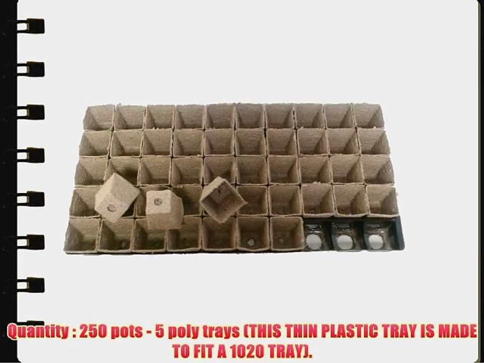 250 Square Jiffy Peat Pots Size 2x2 - Jiffy Poly Pak ~ Pots Are 2 Inch Square At the Top and